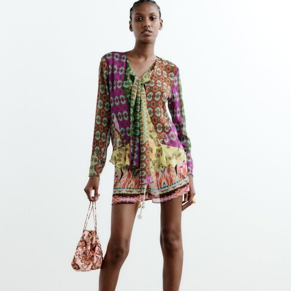 Zara Printed Blouse